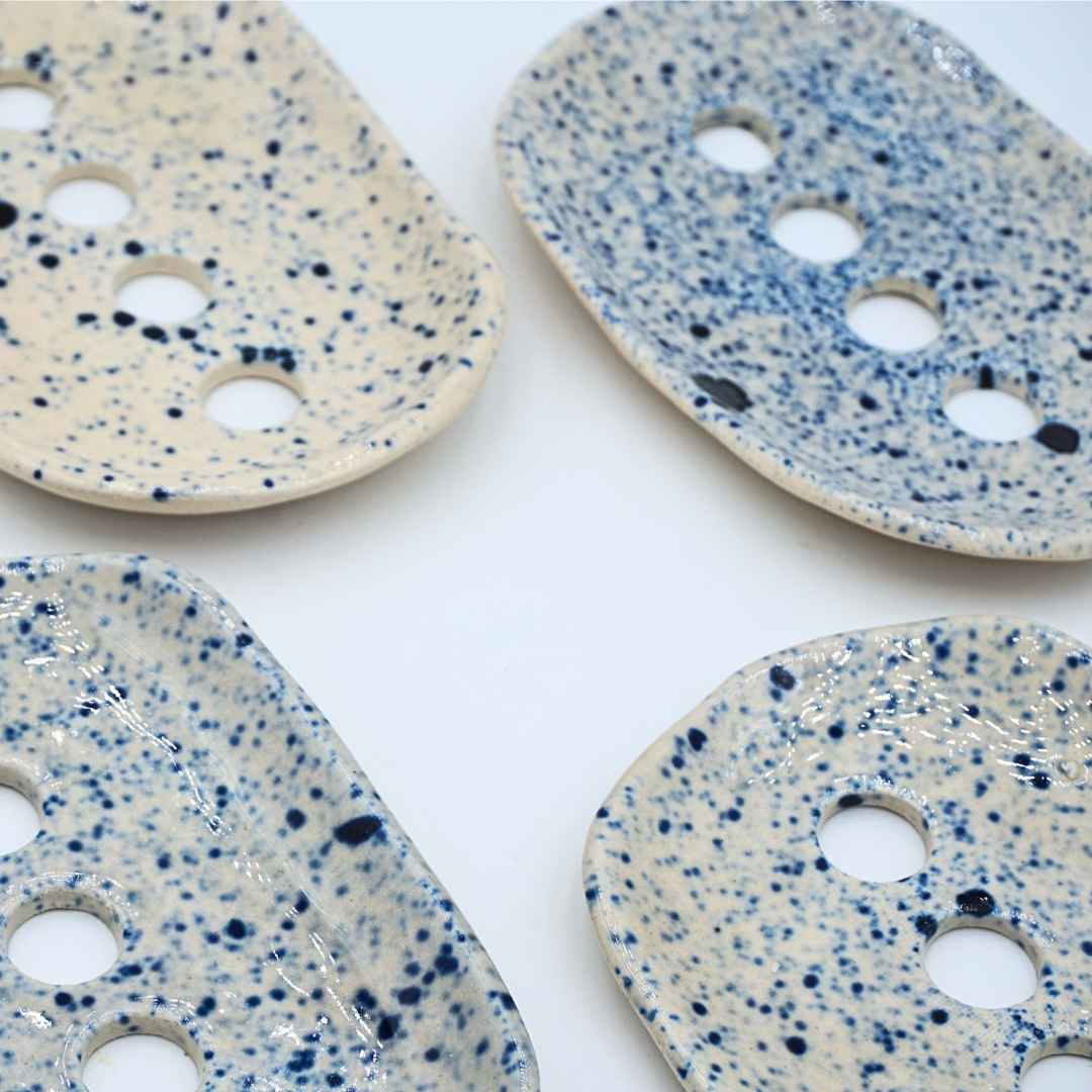 Jabonera Artesanal en Gres esmaltado | Alhaja Cerámica