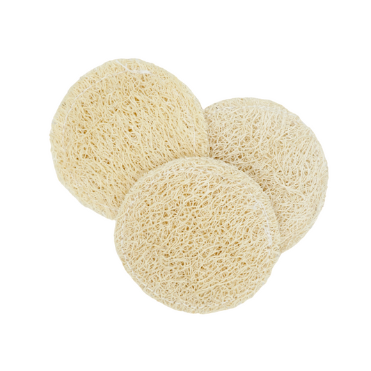 Discos exfoliantes de luffa