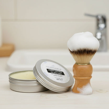 Jabón de Afeitar Natural | Espuma Cremosa y Suave