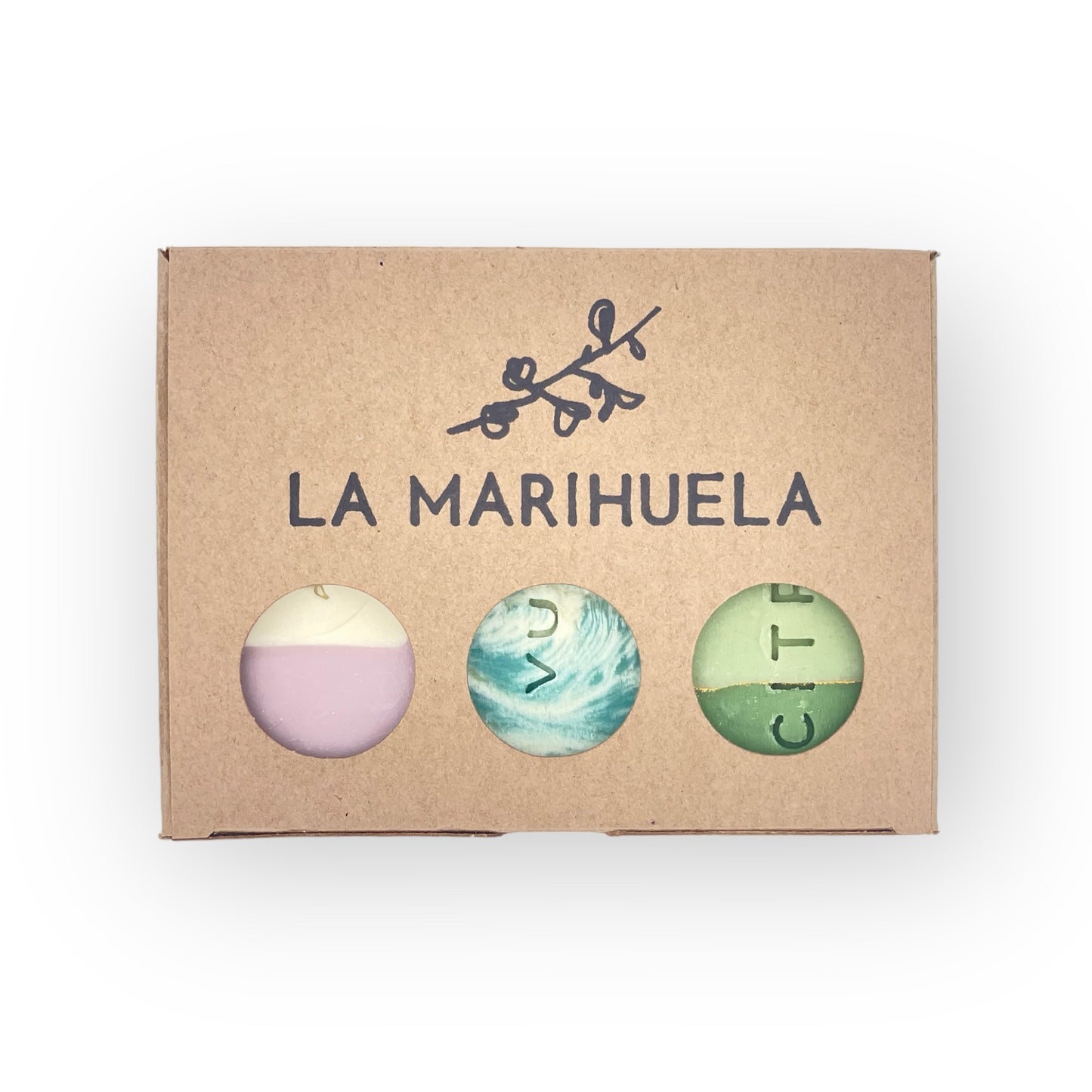 Pack of natural and handmade soaps (Citrus, Lavender and Marine)
