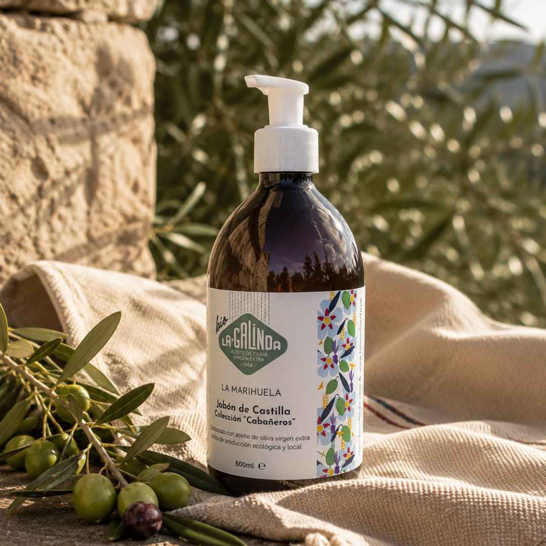 Natural liquid Castile soap with organic EVOO