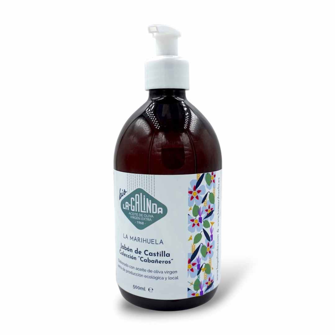 Natural liquid Castile soap with organic EVOO