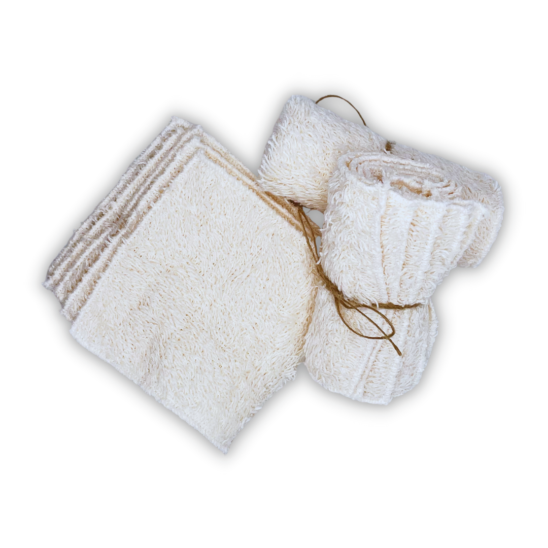 Toallitas desmaquillantes de algodón orgánico reutilizables y eco-friendly.