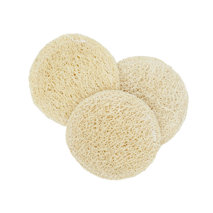 Discos exfoliantes de luffa